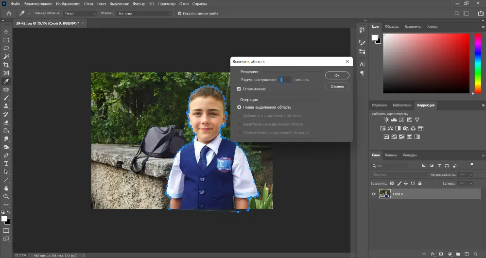 Как заменить фон на фото в Photoshop